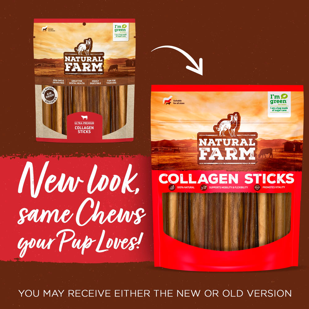 Natural Farm Bully envuelto, palito duradero para masticación prolongada.