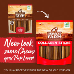 Natural Farm Bully envuelto, palito duradero para masticación prolongada.