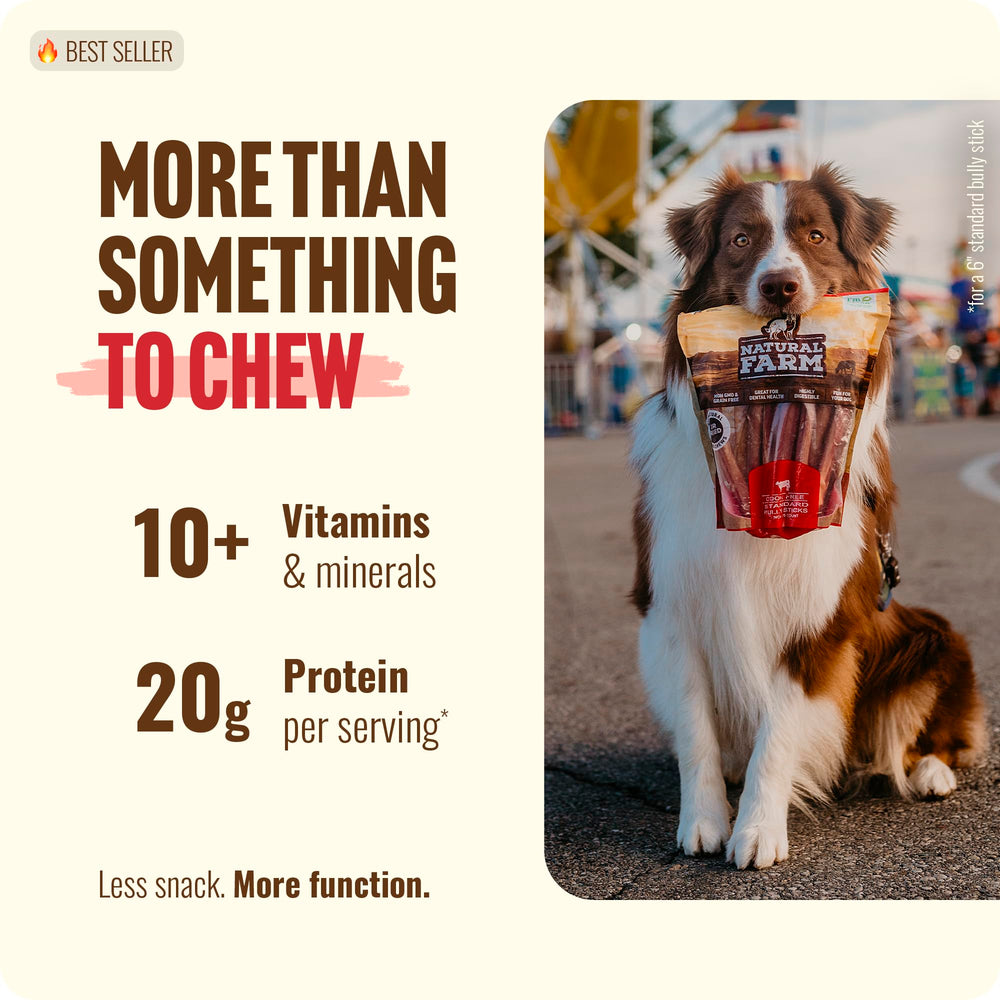 Natural Farm Bully Stick para entrenamiento positivo en perros medianos