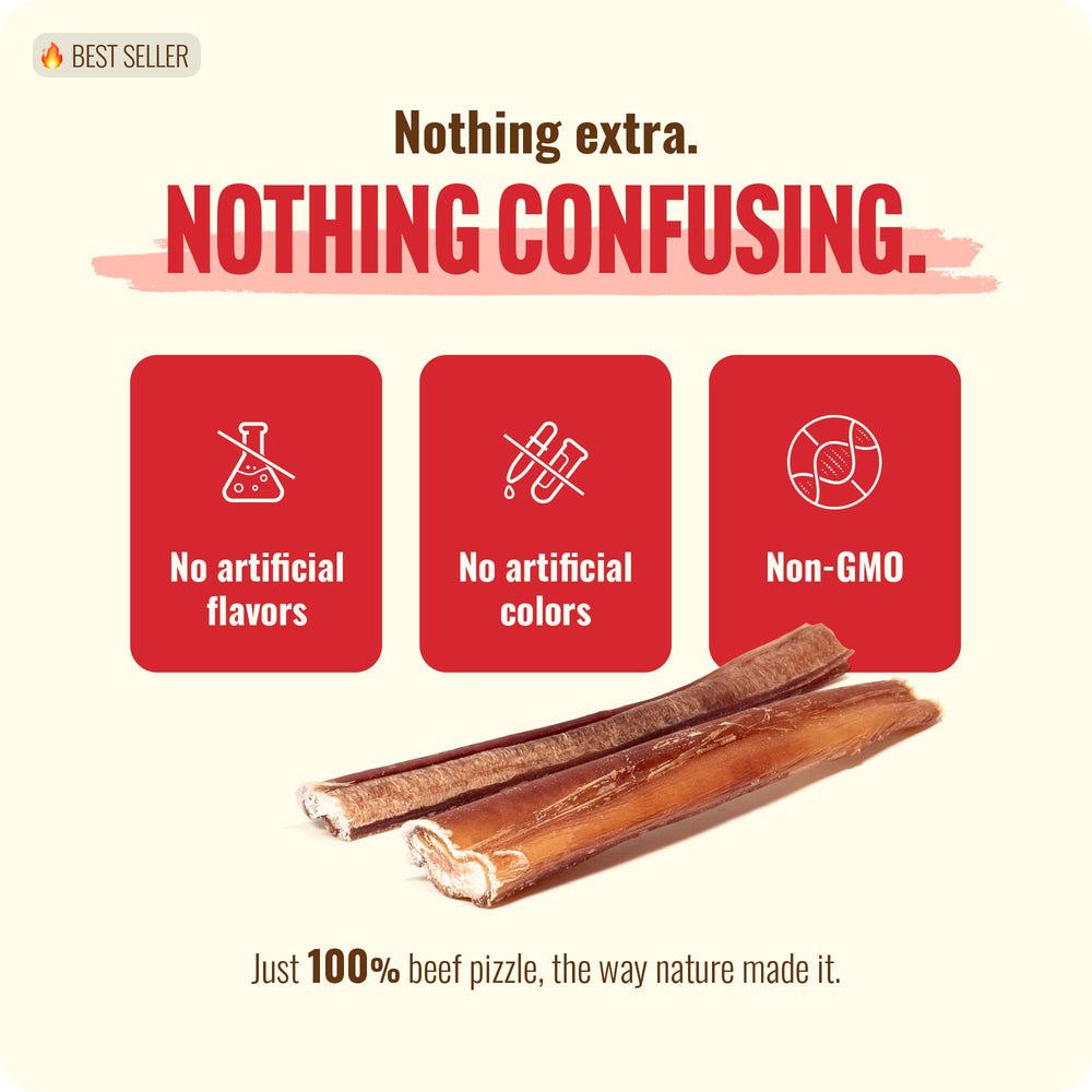 Natural Farm Bully Stick mejora la salud dental y desarrollo muscular de perros