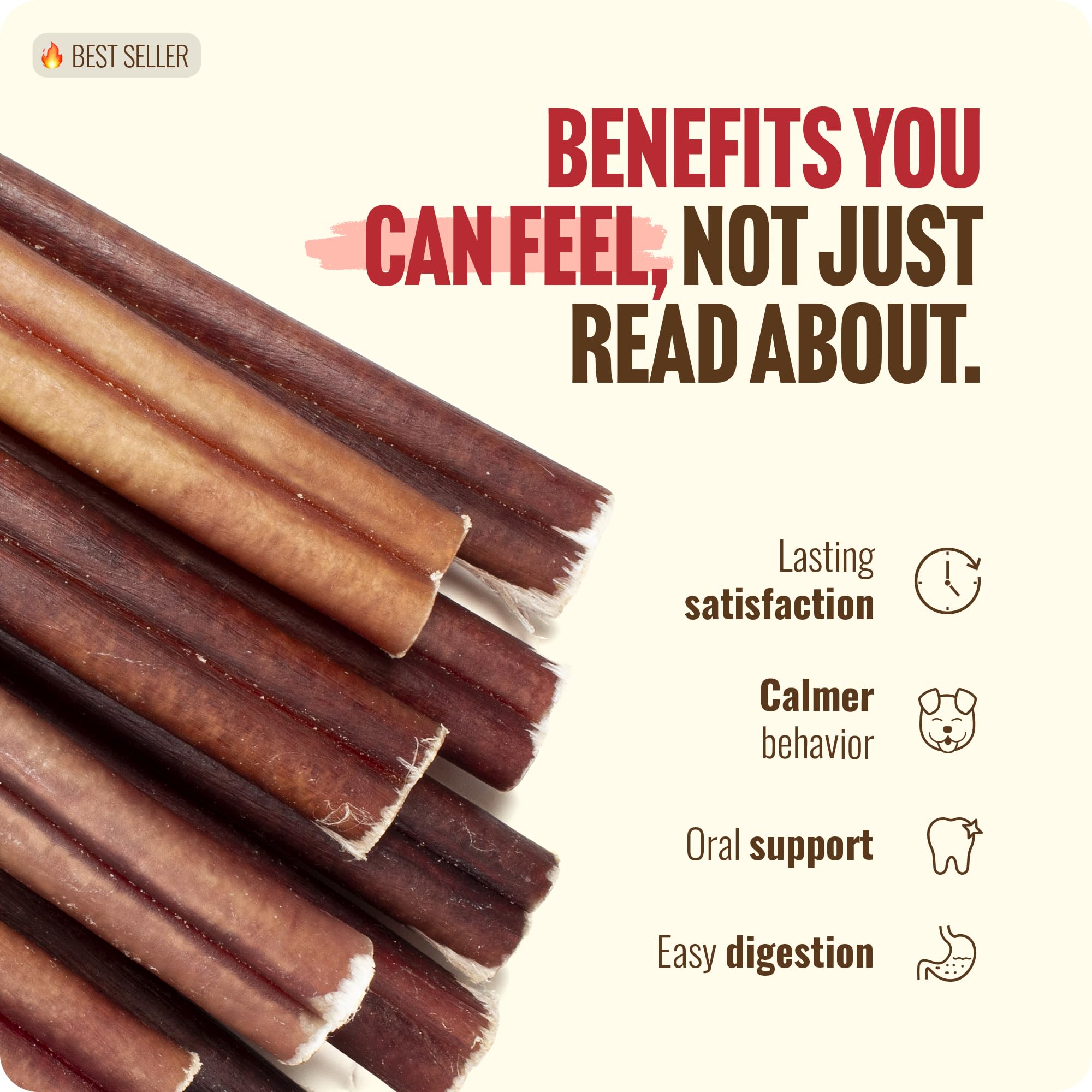 Natural Farm Bully Sticks favorece pelaje y piel sanos.