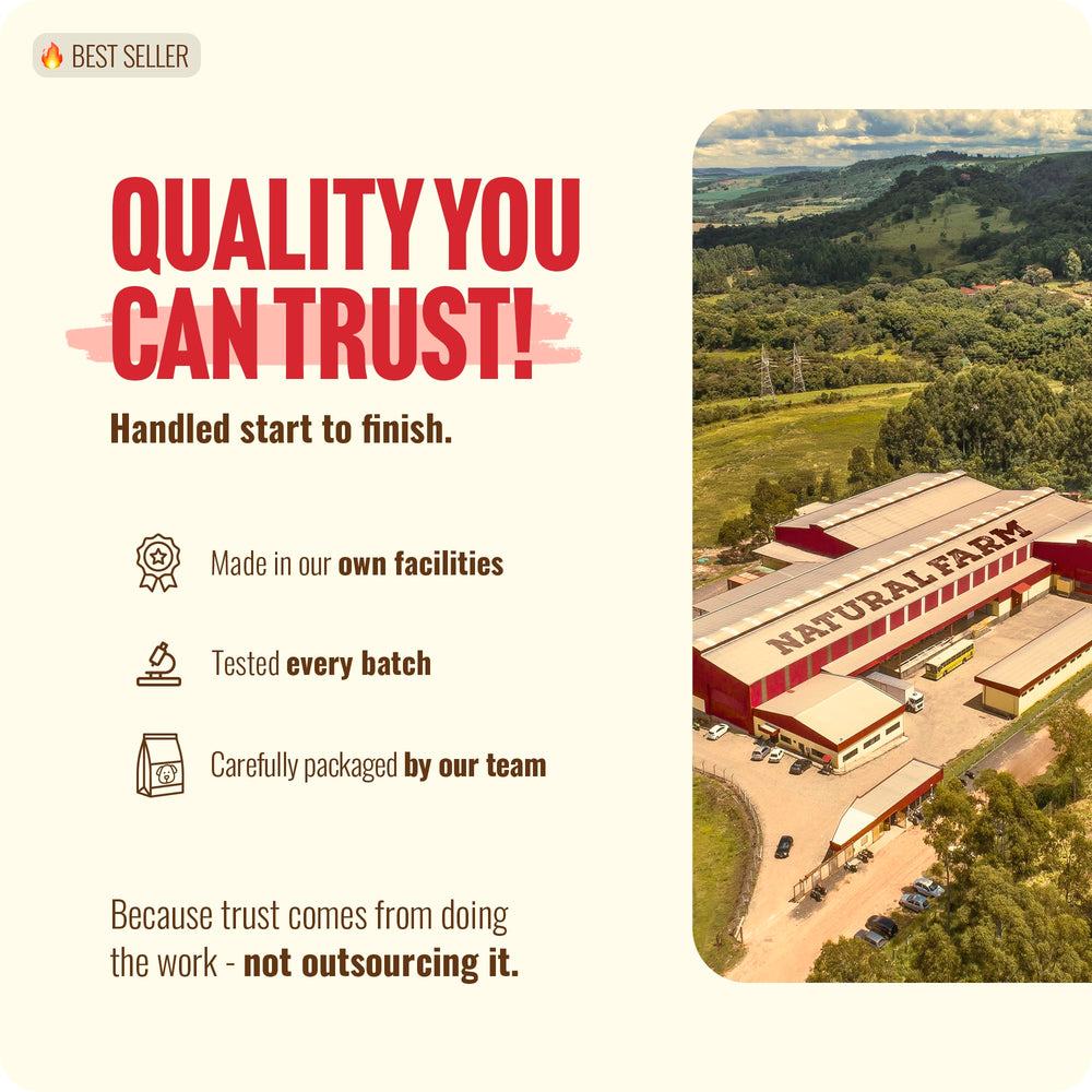 Natural Farm Bully Sticks para viajes y calma durante trayectos.