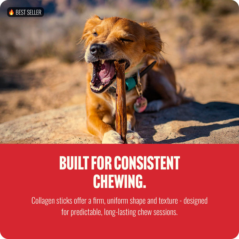 Natural Farm Collagen Sticks bajo en grasa y alto en proteína para perros.