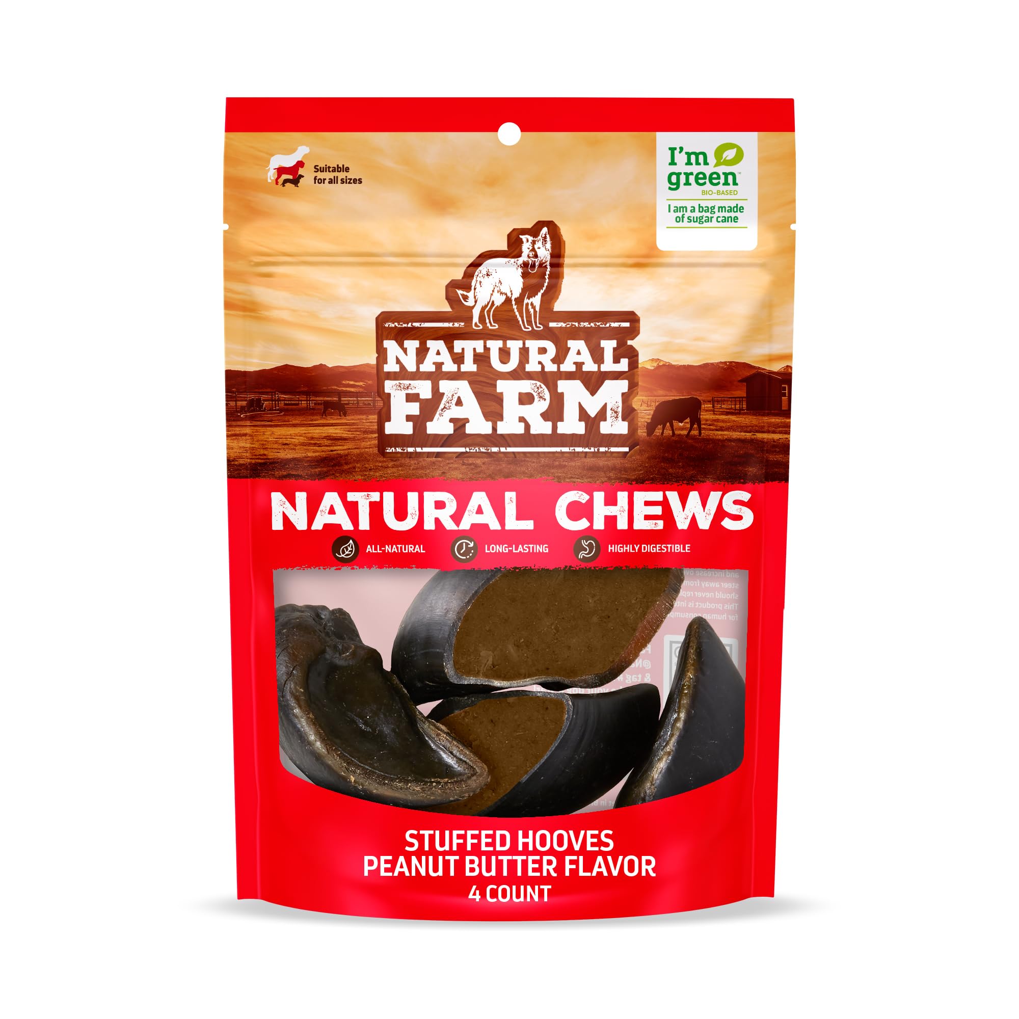 Natural Farm: empaque 4-pack para perros, conveniente para uso diario