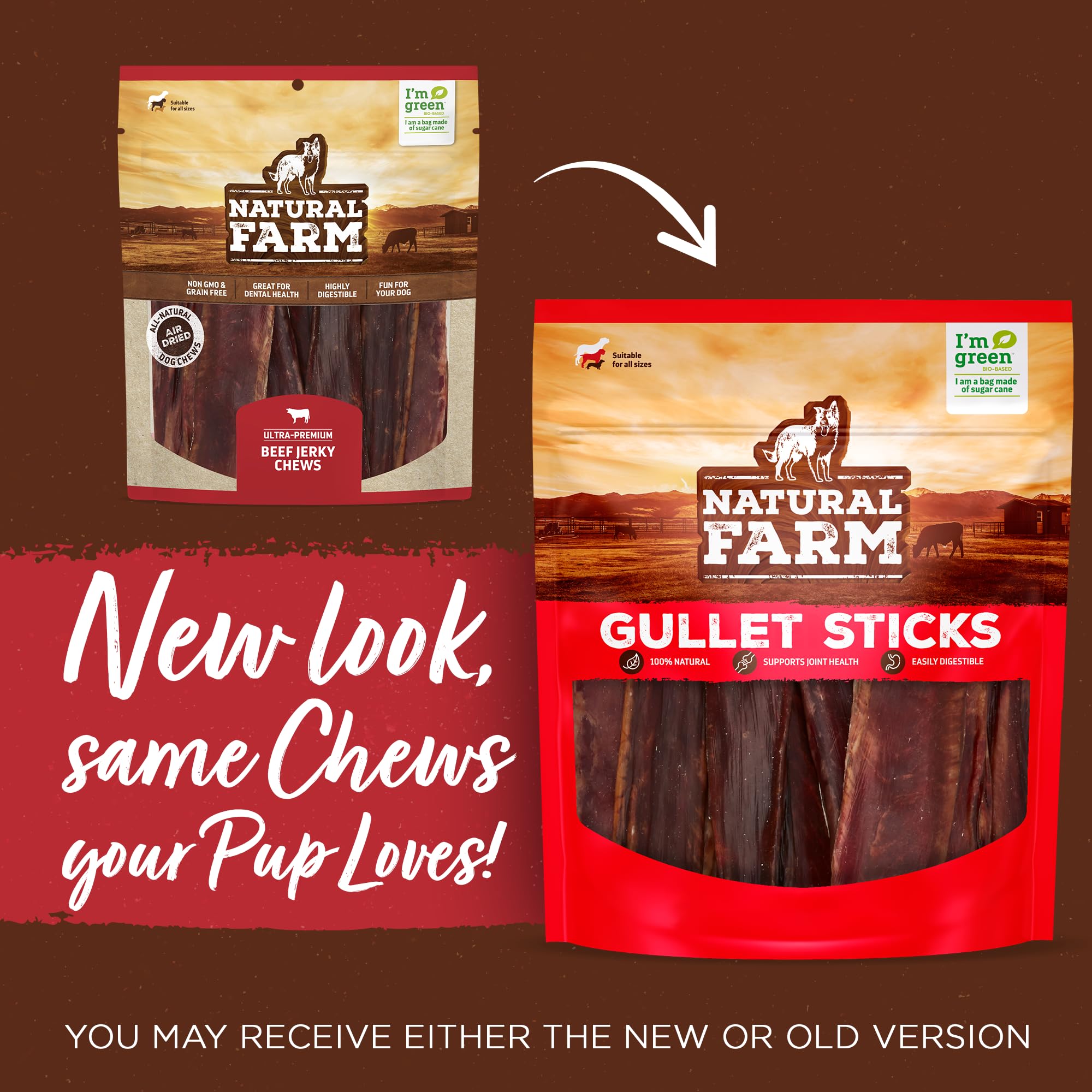 Natural Farm textura-de-sticks: superficie firme para masticar y disfrutar