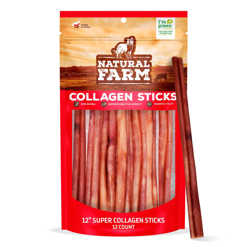 Natural Farm masticables de colágeno para perros sin olor, masticación prolongada.