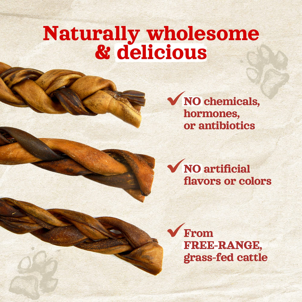 Natural Farm masticables trenzados de colágeno 95% natural para piel y pelaje