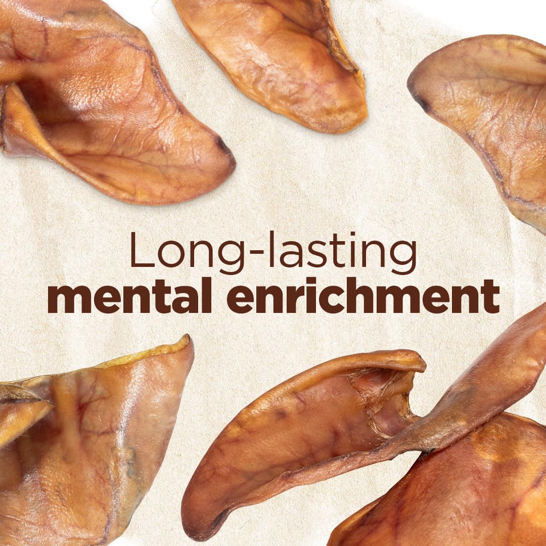 Natural Farm orejas de cerdo para perros, uso como premio de entrenamiento.