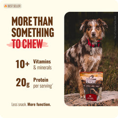 Natural Farm palitos de colágeno para la salud dental de perros
