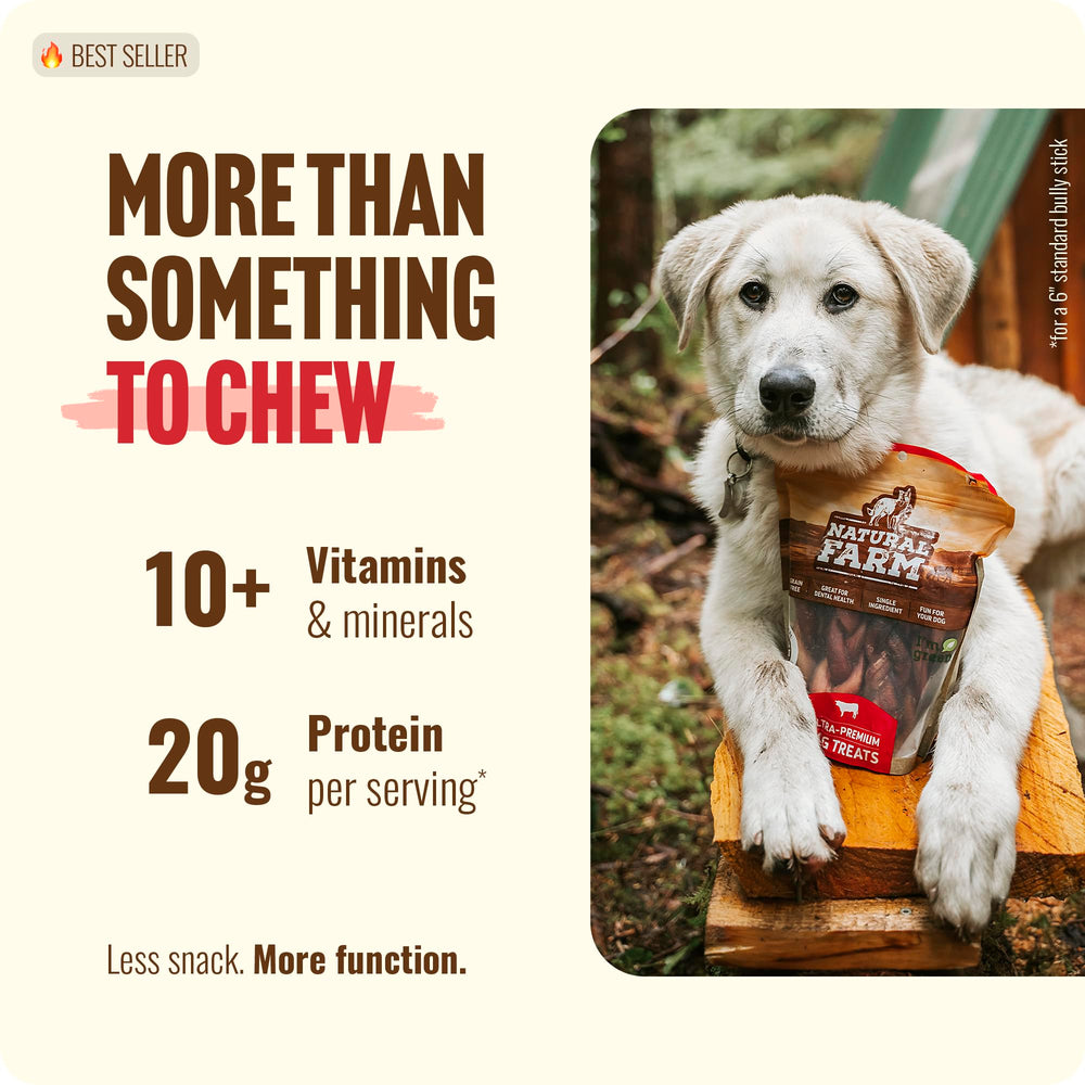Natural Farm palitos de colágeno trenzados, piel de res 100% natural para una opción de snack más limpia