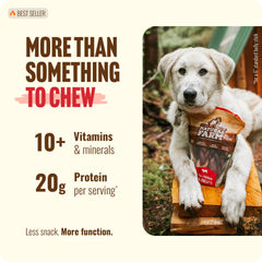 Natural Farm palitos de colágeno trenzados, piel de res 100% natural para una opción de snack más limpia
