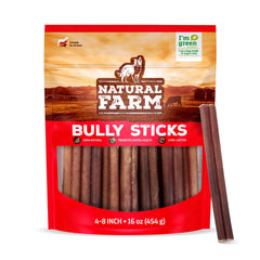 Natural Farm palitos de res 4-8 pulgadas para masticar de larga duración