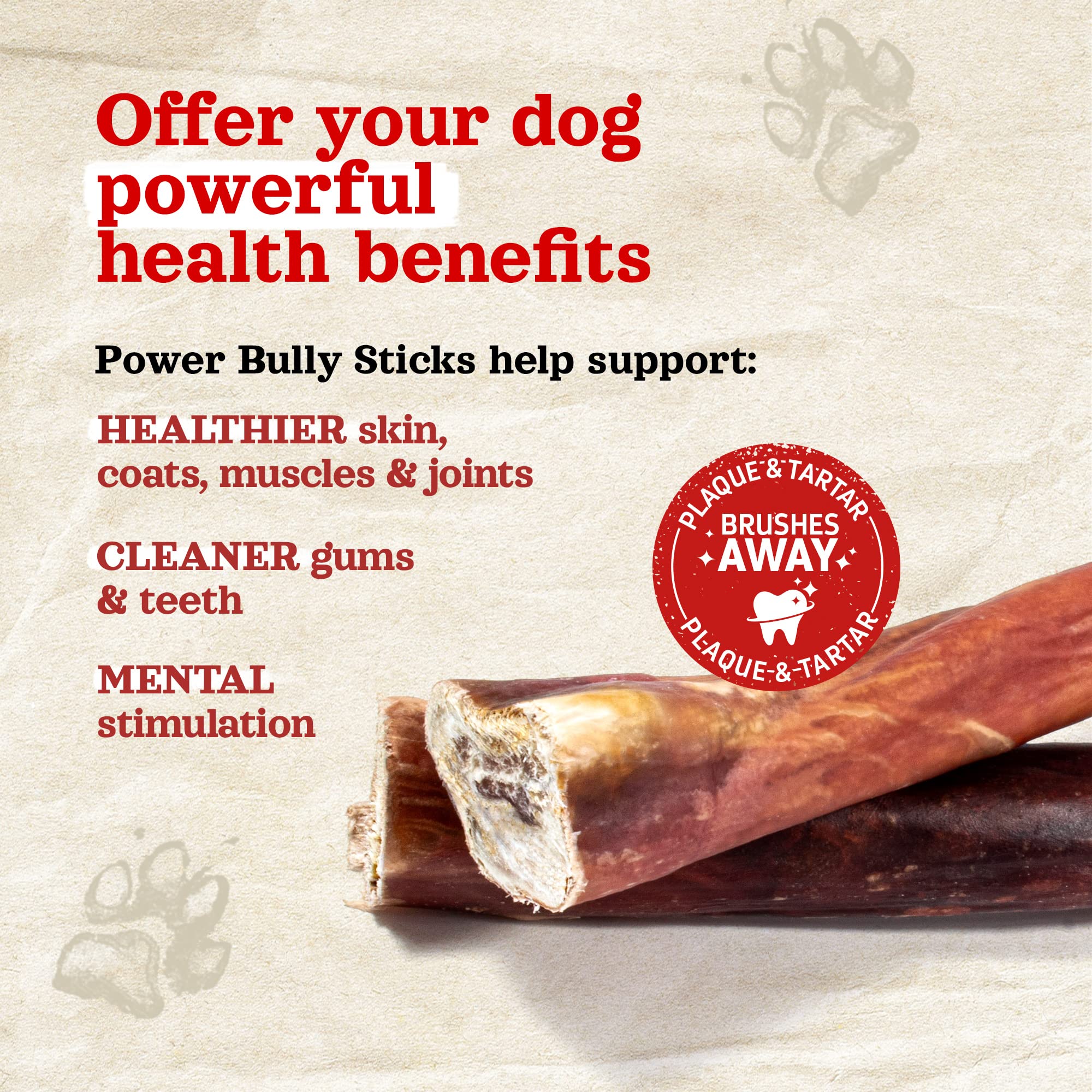 Natural Farm Power Bully Sticks masticación prolongada ideal para entrenamiento