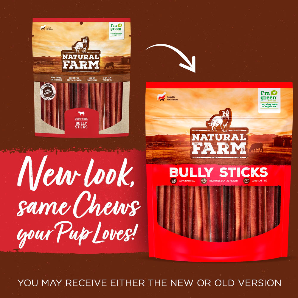 Natural Farm ternera 100% digestible, 6 pulgadas para perros.