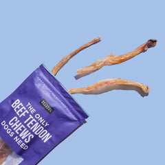Natural Rapport Tendones de res para perros grandes, masticables de larga duración
