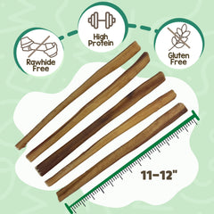 Nature Gnaws Bully Stick sin olor, alternativa natural al cuero crudo.