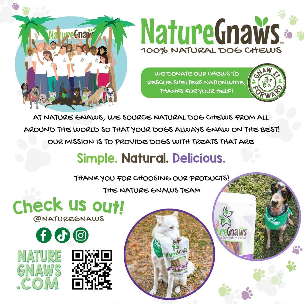 Nature Gnaws Bully Sticks compromiso familiar con ingredientes responsables.