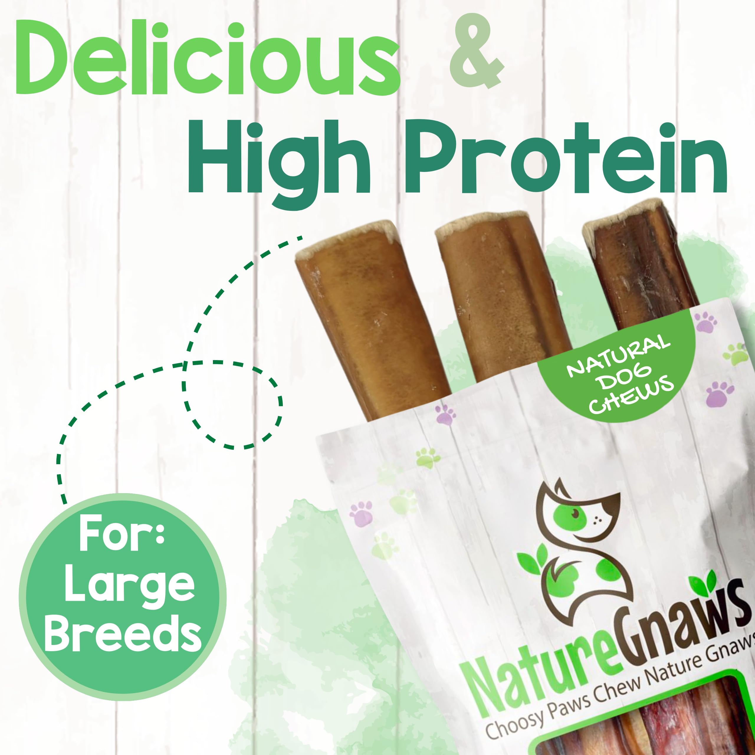 Producto 100% natural Nature Gnaws, textura sabrosa para premiar sin culpa.