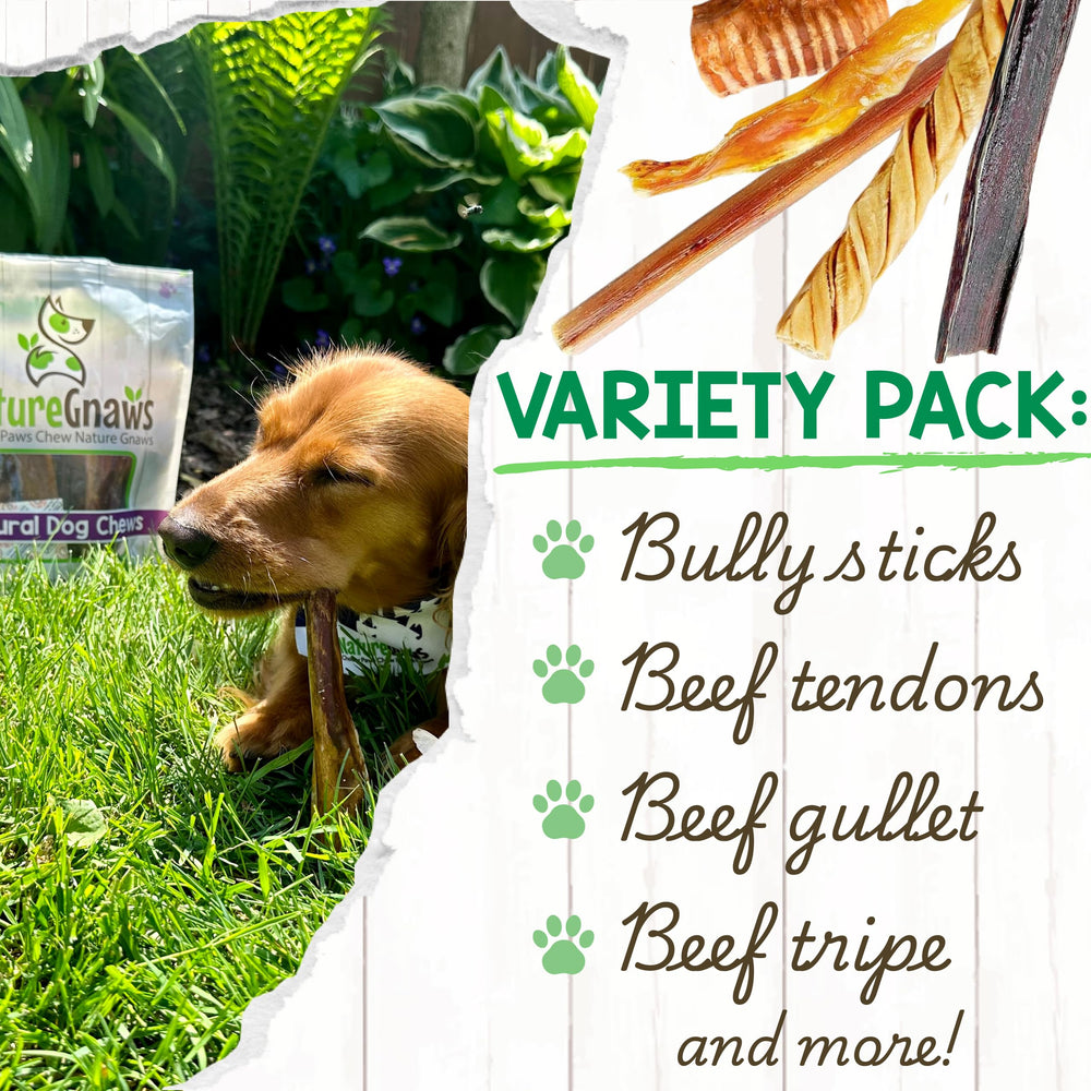 Nature Gnaws giros de tripas para perros pequeños, sabor intenso.
