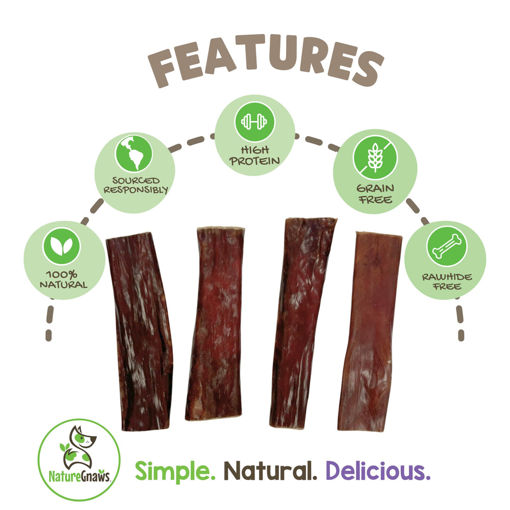 Nature Gnaws masticables sin cuero crudo para perros, opción natural y sin gluten.