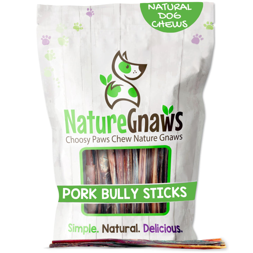 Nature Gnaws palitos bully cerdo extra finos para perros pequeños, ideal para masticación tranquila