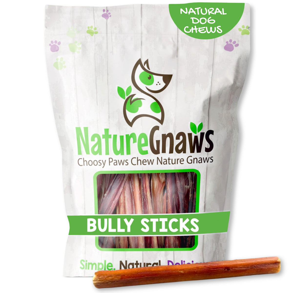 Nature Gnaws palitos finos de res para perro pequeño, masticación duradera