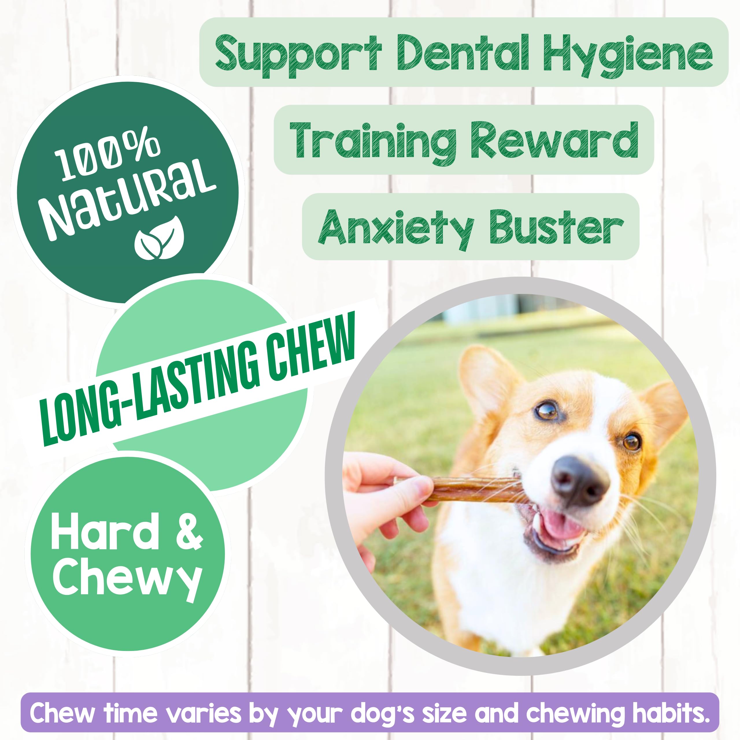Nature Gnaws palitos bully para perros pequeños, ayuda dental durante la masticación.