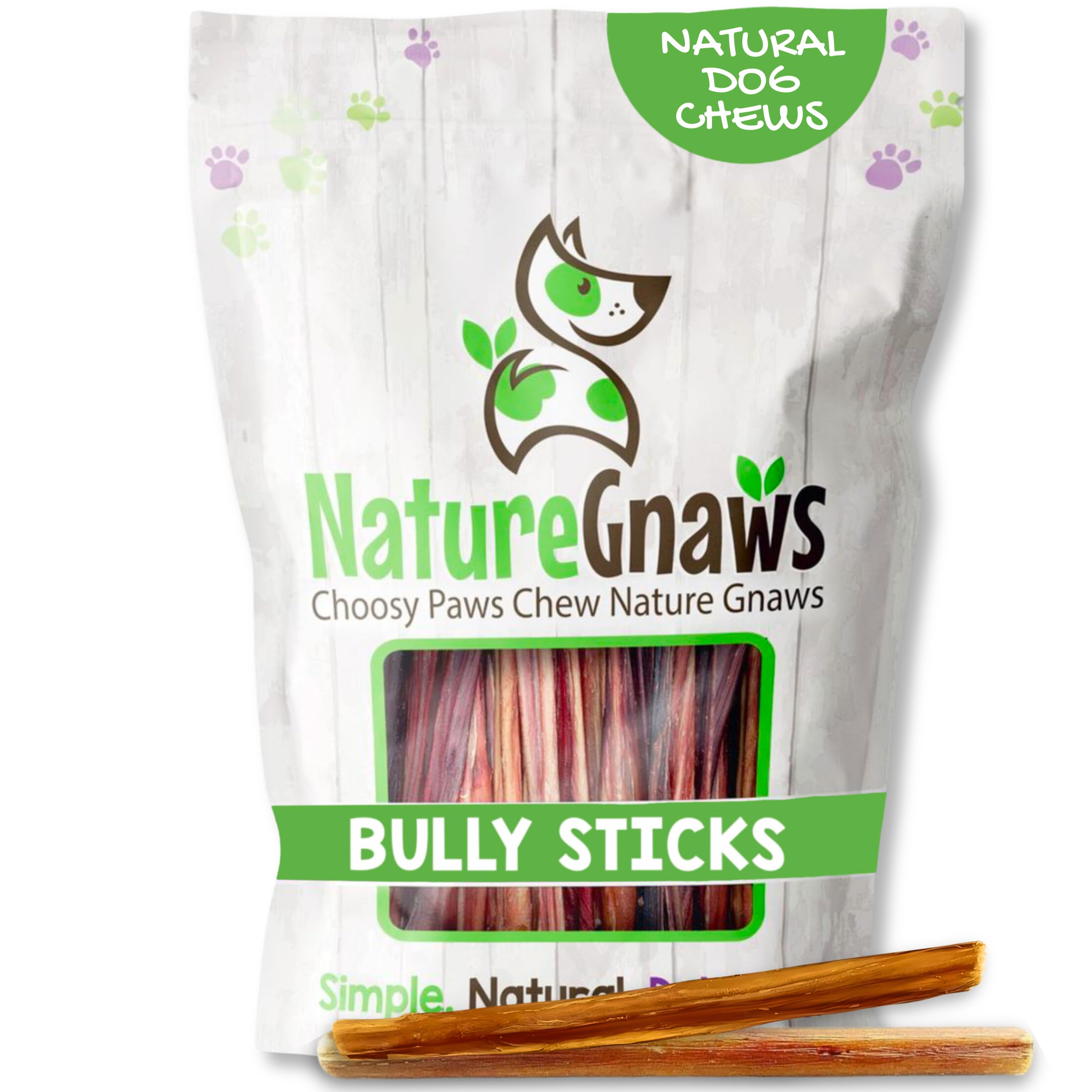 Nature Gnaws Palitos de res Extra finos para perros pequeños: masticación suave y duradera.