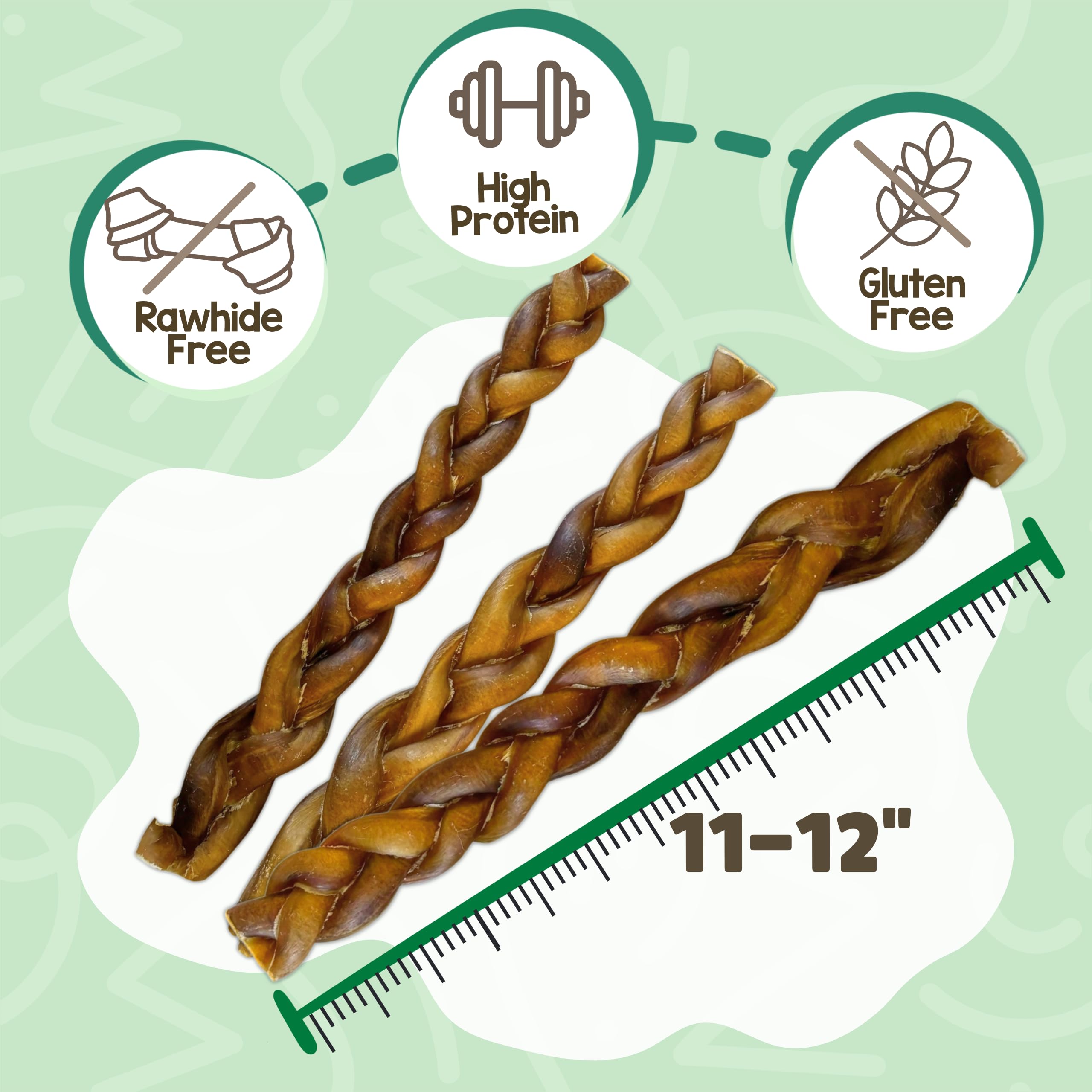 Nature Gnaws palitos trenzados de res, alternativa natural sin granos para perros