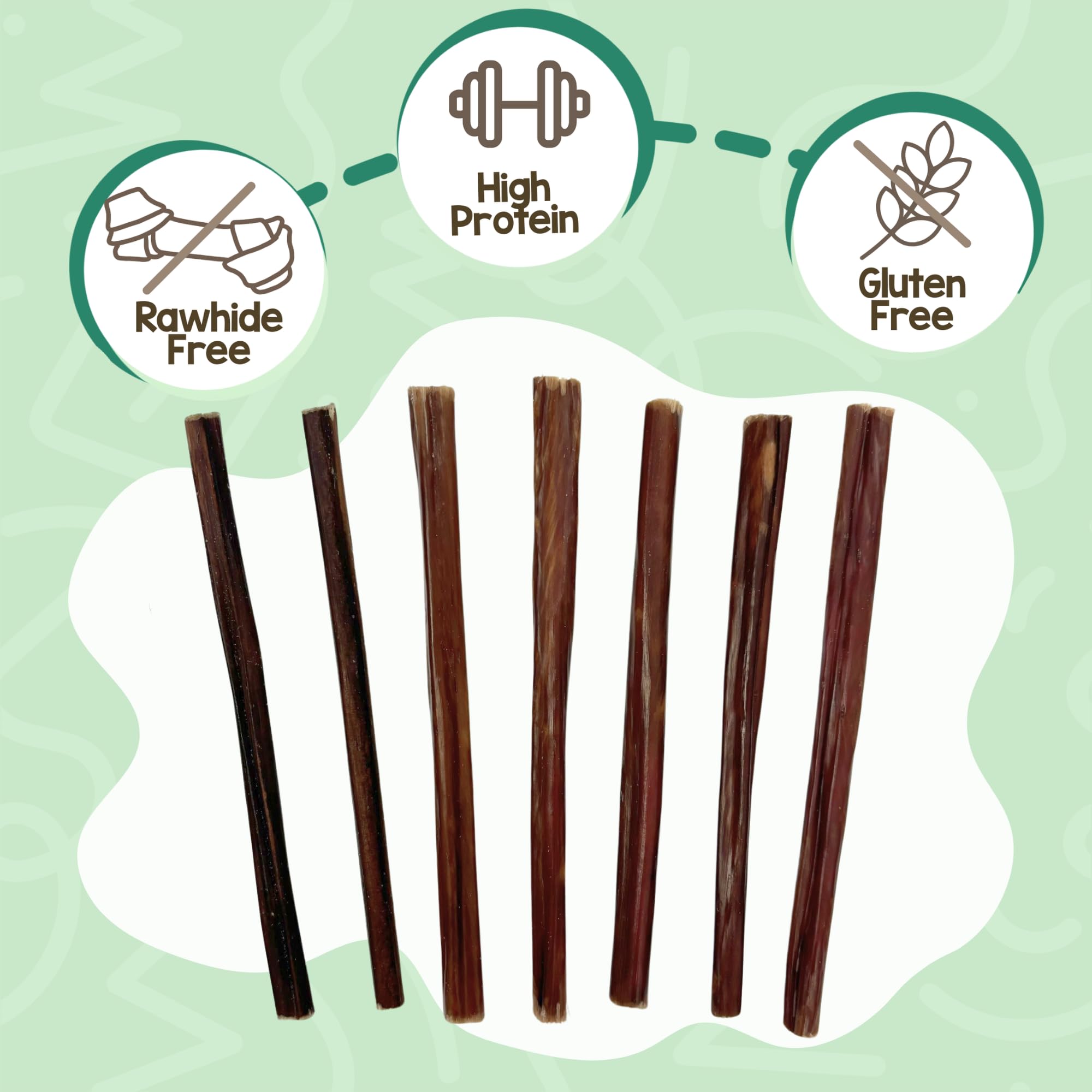 Nature Gnaws rawhide-free chews closeup showing beef pizzle texture