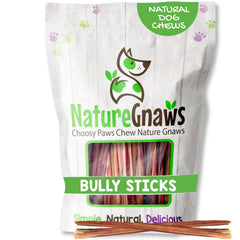Nature Gnaws Super Skinny Bully Sticks for small dogs pack for long-lasting chewing