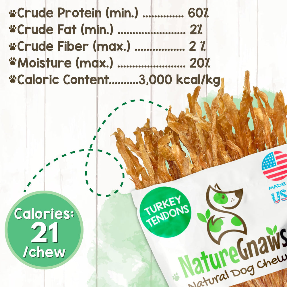 Nature Gnaws Tendones de Pavo: aroma natural que atrae a las mascotas.