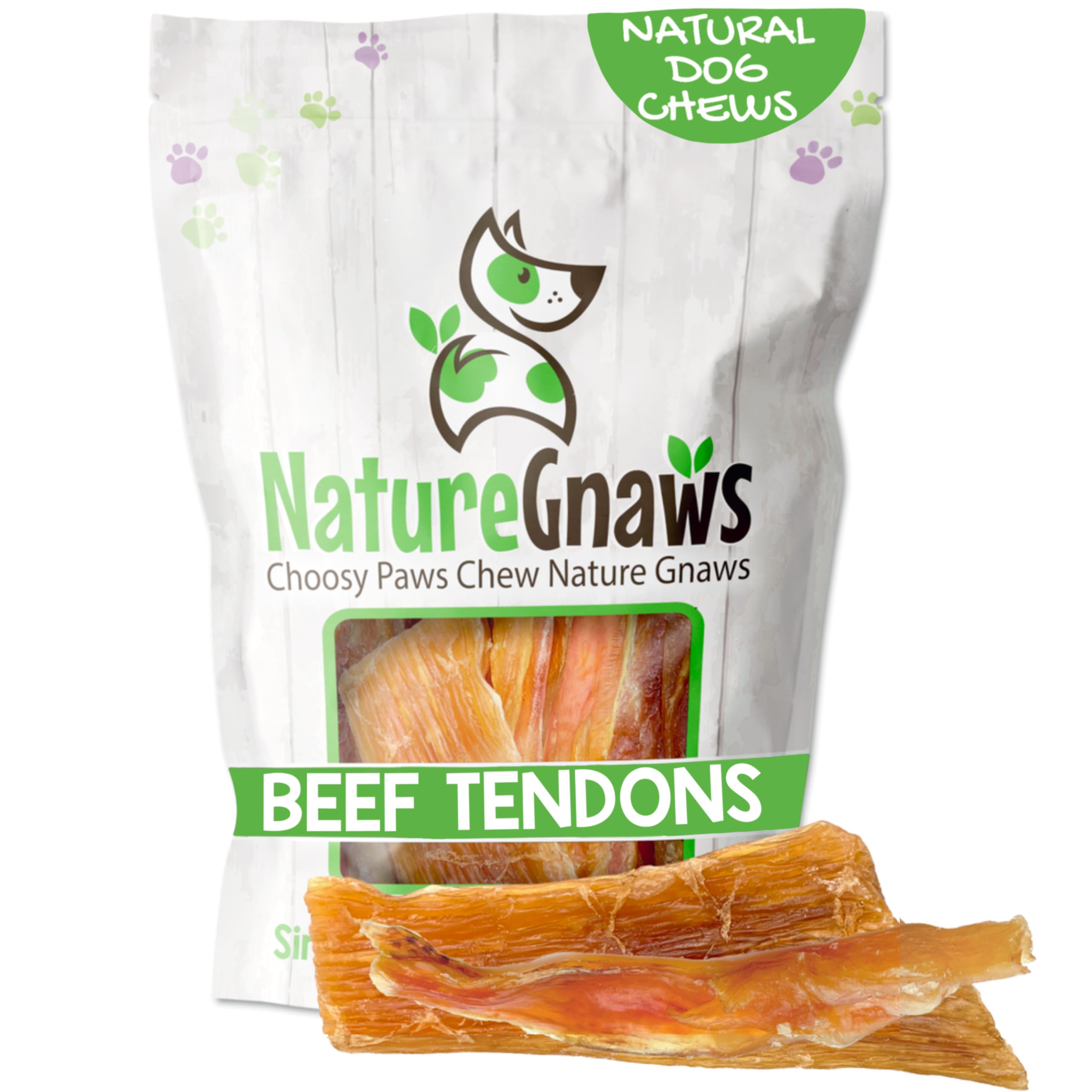 Nature Gnaws tendones para perros, 8oz, opción de masticación natural