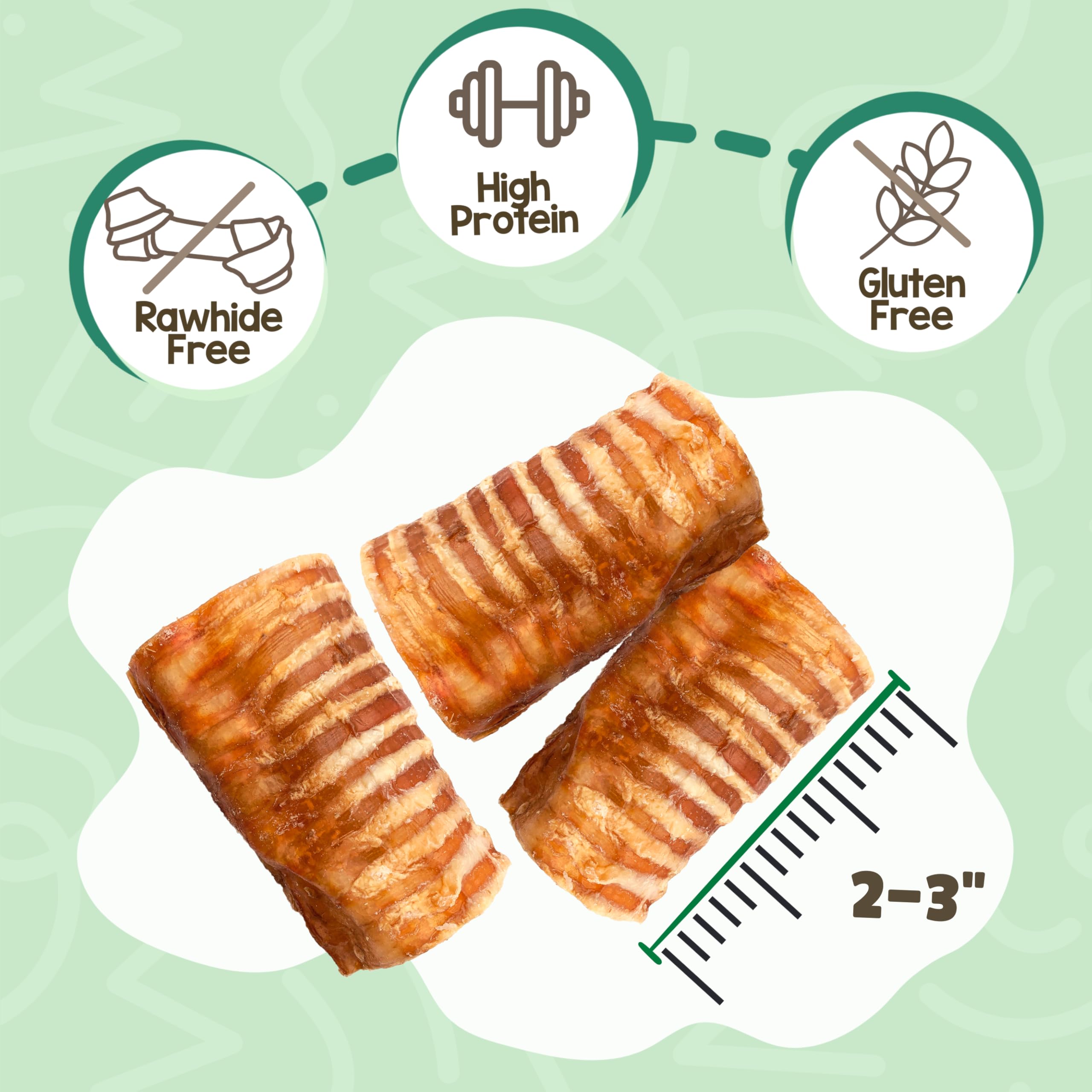 Nature Gnaws trachée de boeuf pour chiens, sans odeur, alternative naturelle au cuir brut.