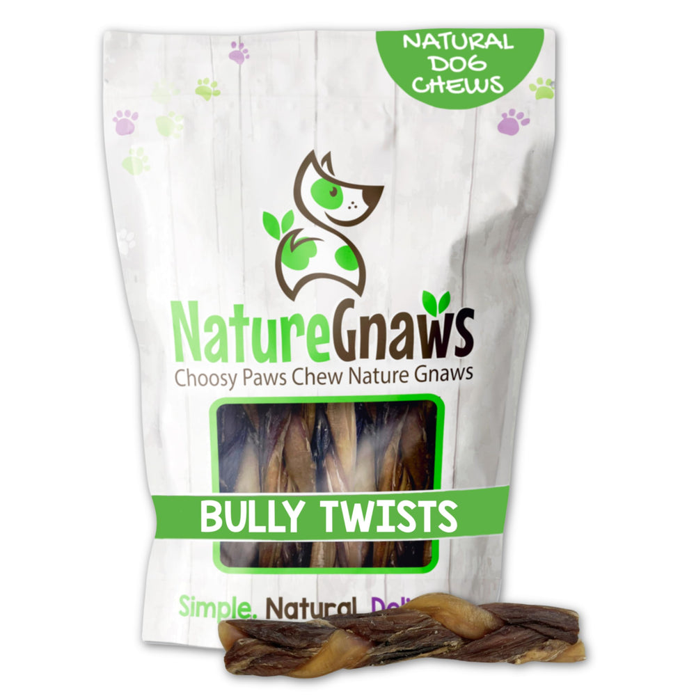 Nature Gnaws trenzas-res entrelazadas, masticación duradera para perros pequeños.