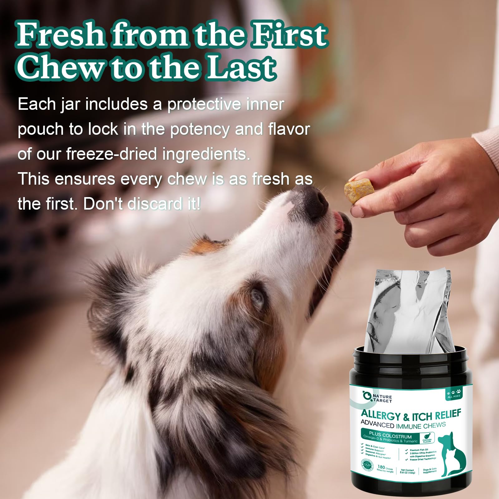 Nature Target Perro contento sabor pollo: recompensa saludable.