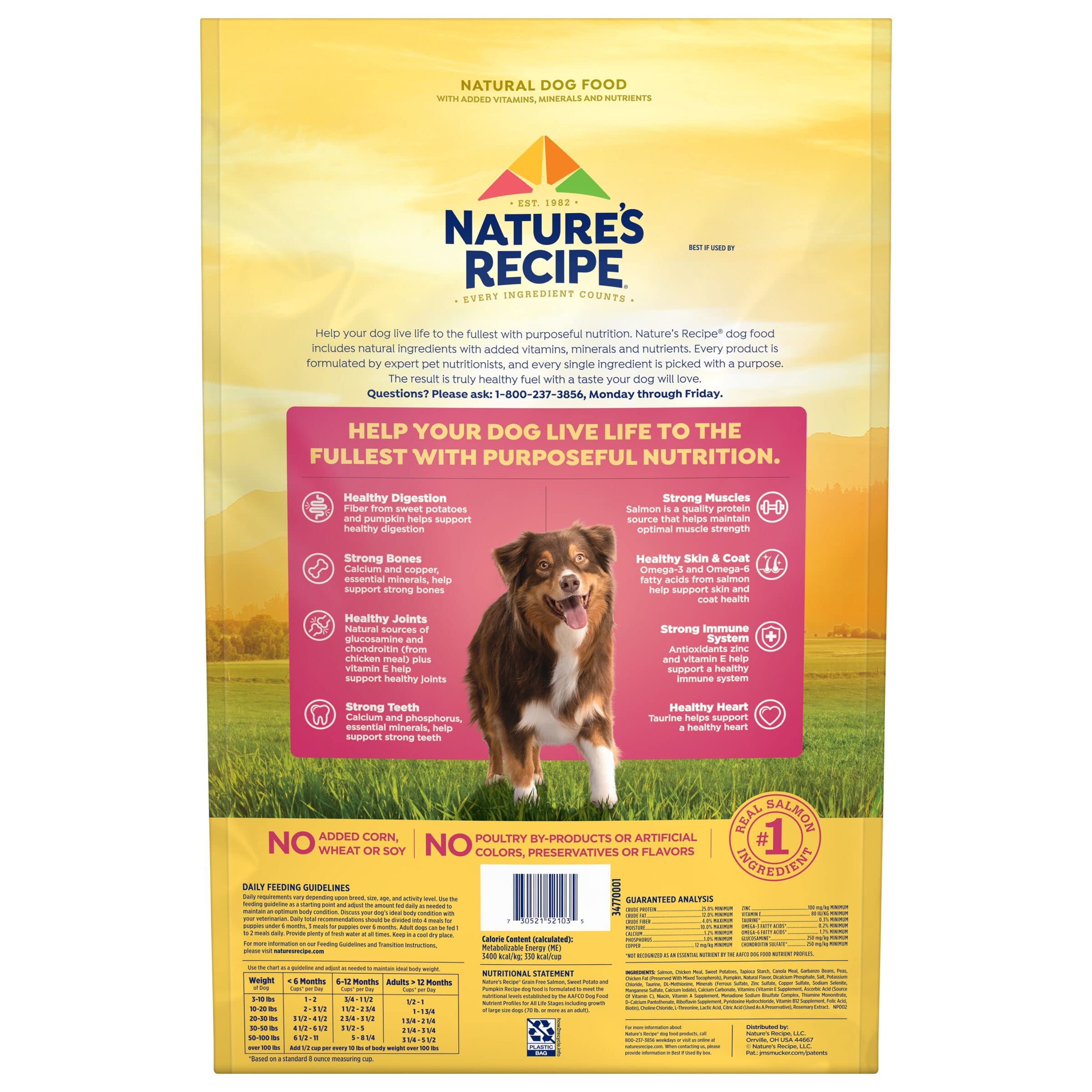 Nature's Recipe sin granos y sin subproductos de ave.