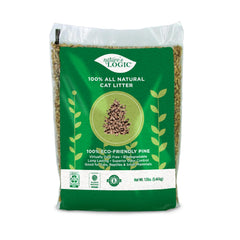 Nature's Logic pino ponderosa, saco de 12 libras, pellets para gatos con polvo reducido.