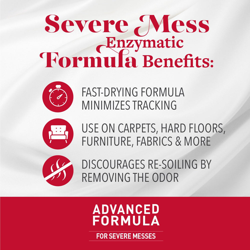 Nature's Miracle Advanced Stain & Odor Eliminar: fórmula enzimática continúa trabajando con la humedad.