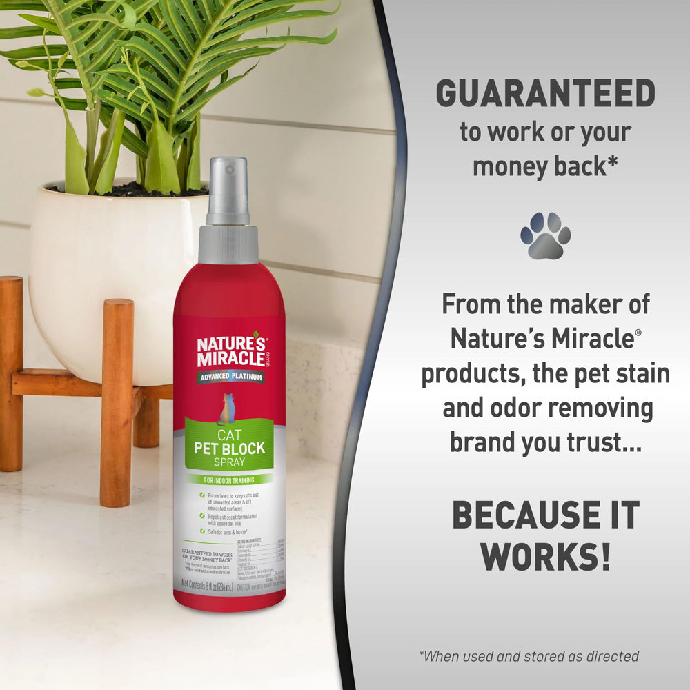 Ejemplo de uso diario con Nature’s Miracle Avanzado Platino para hábitos deseados.