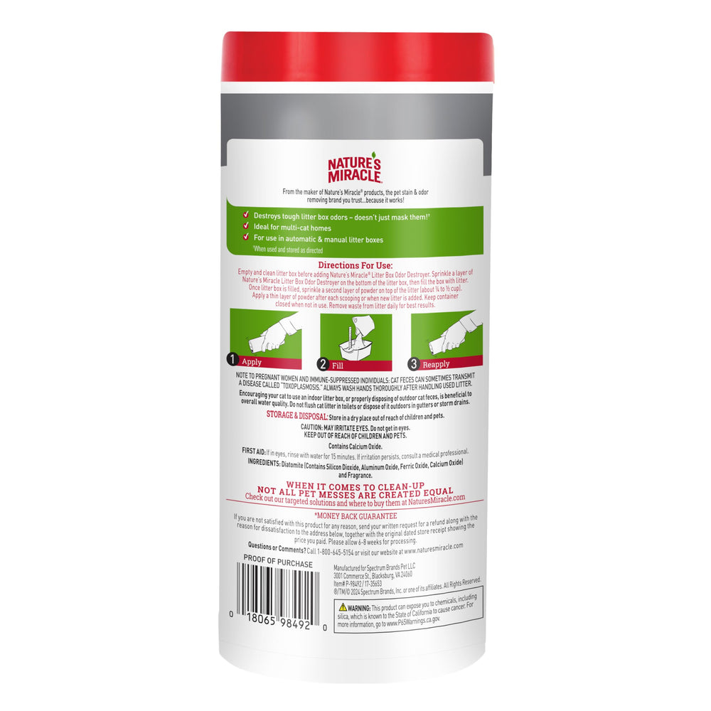 Nature's Miracle envase reciclado al 25% post-consumo.