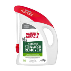Nature’s Miracle exterior: botella de 64 oz para limpiar manchas y olores de mascotas.