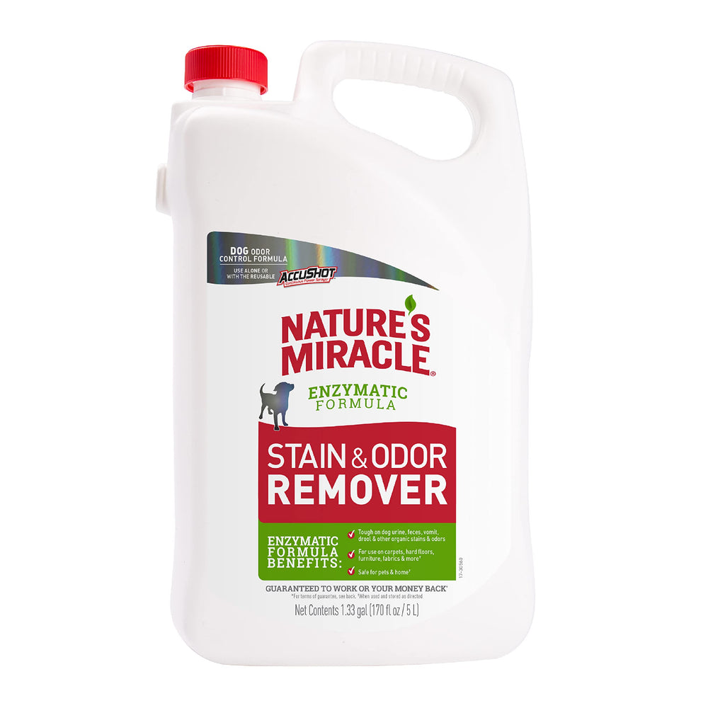 Nature's Miracle remover manchas, enfoque en derrames y manchas difíciles