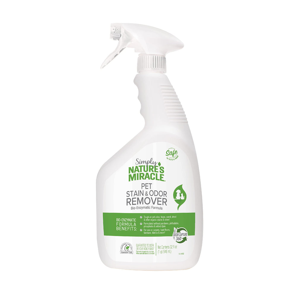Limpieza de pisos y tapicería con Nature's Miracle sin dañar superficies