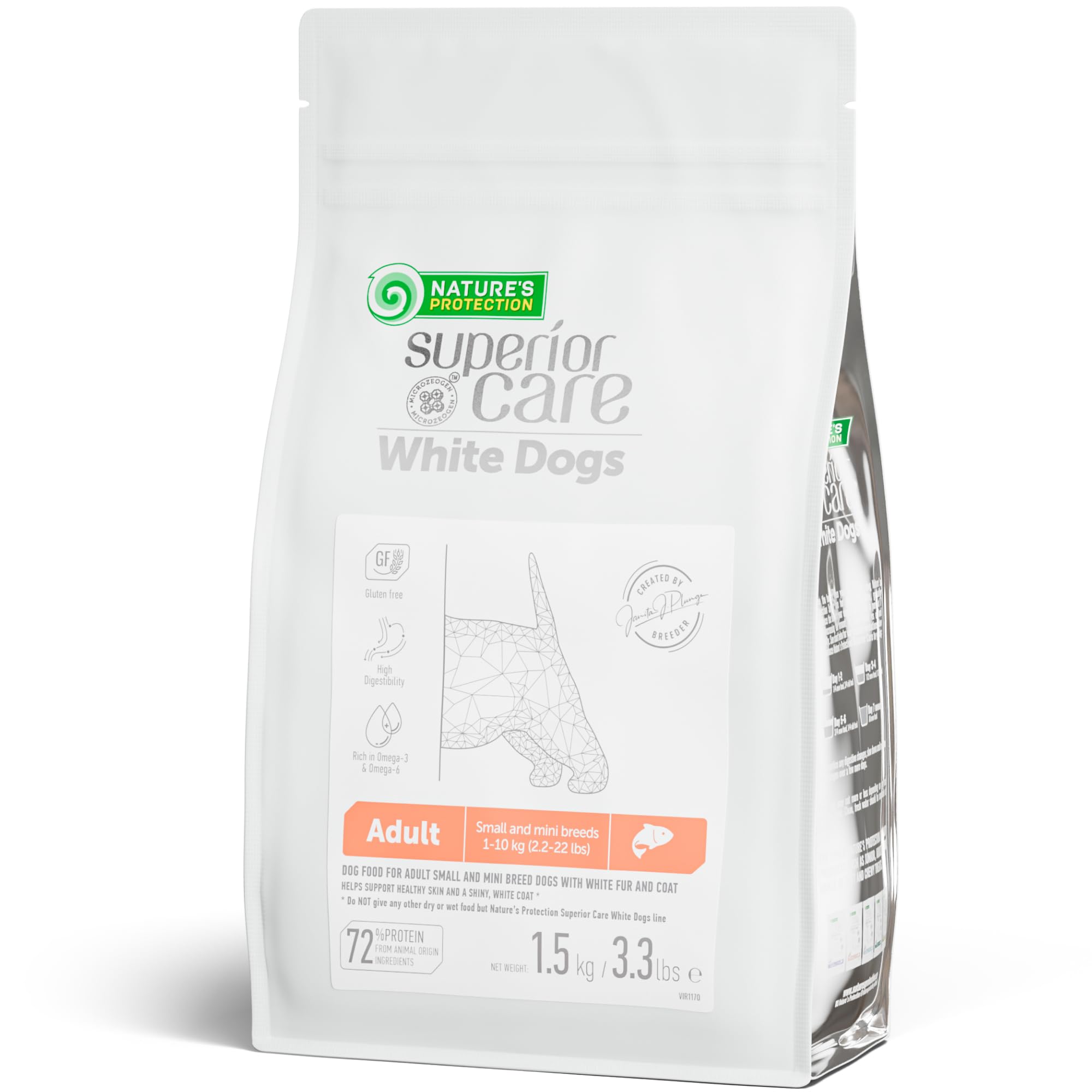 Nature's Protection croquetas para perro pequeño, alta proteína y sin cereales.