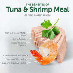 Nature's Protection textura suave con trozos de atun y gambas en gravy