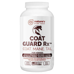 Nature's Pure Edge Coat Guard Rx: polvo para el pelaje del caballo, limpieza y protección.