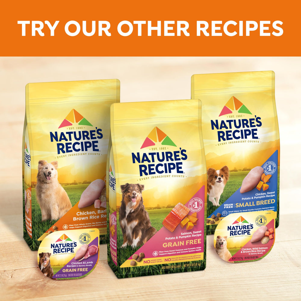 Nature's Recipe nutrición natural con vitaminas y minerales.