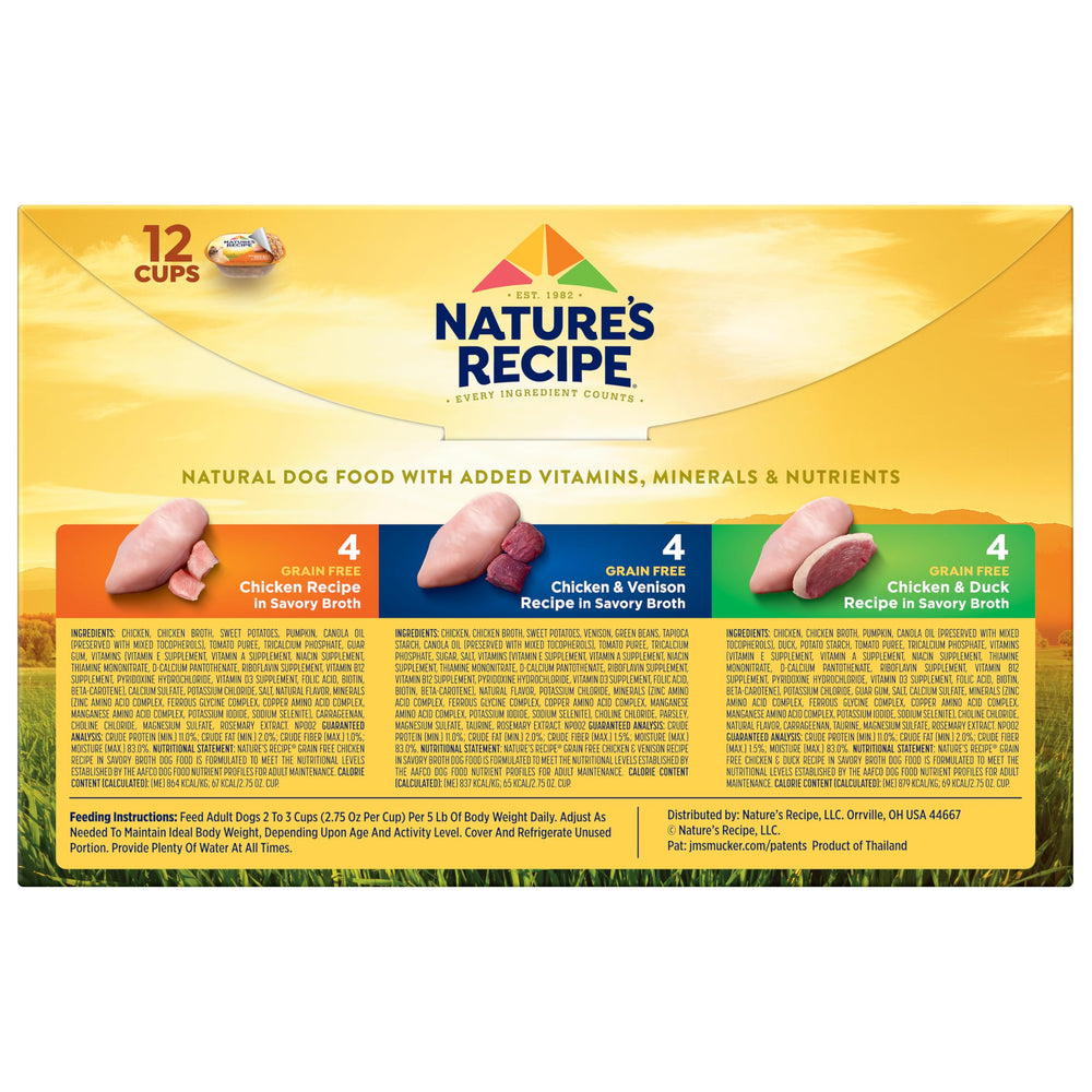 Nature's Recipe pack variado para perros con tres recetas