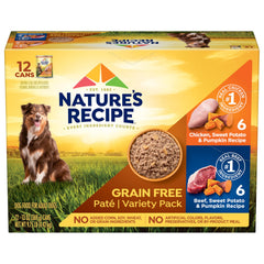 Nature's Recipe paté de pollo y res en lata 13 oz para comida completa.